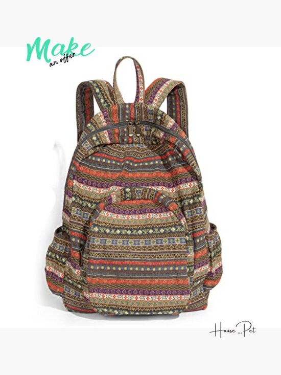 Canvas Casual Daypack Backpack Large Capacity Foldable Travel main image 5